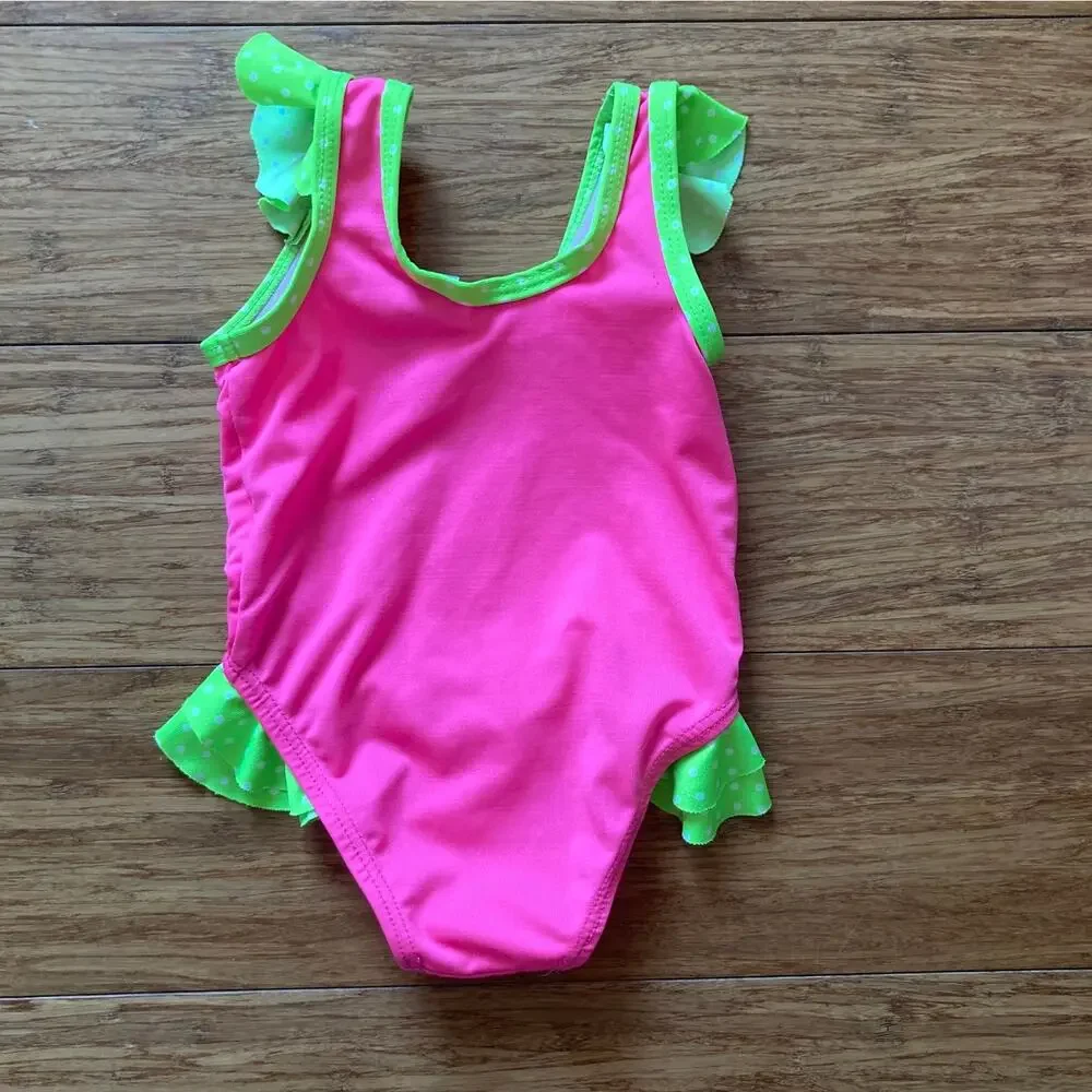 Wippette Pink Pinneaple Swimsuit, Size 12M